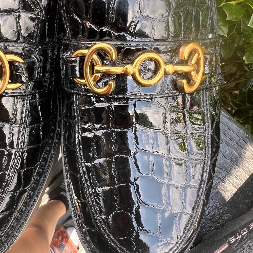 Circus by Sam Edelman Deana Black Croc Patent  Loafer. - Picture 6 of 6